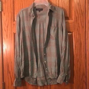 Women’s teal and gray flannel-Super soft material!